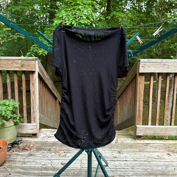 New with Tags Colton On Mesh Rouched side tee - Picture 7 of 9